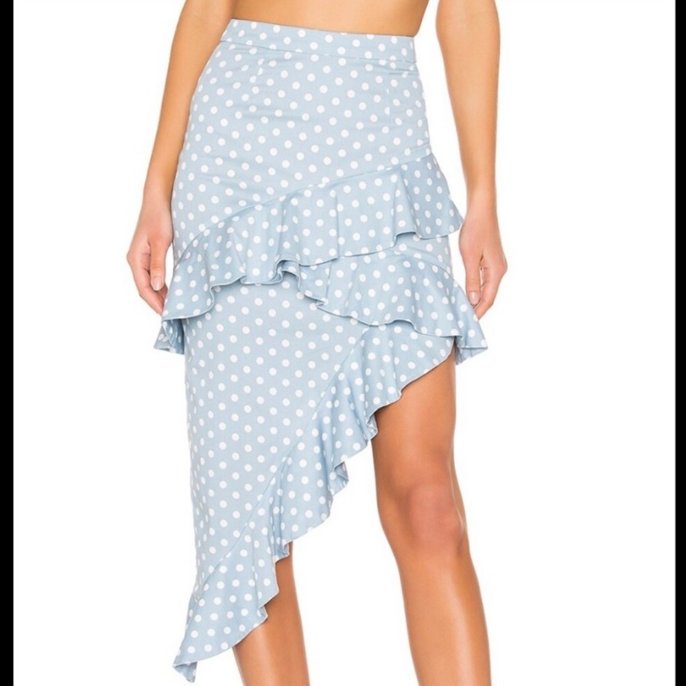 Majorelle Sugar Rush Baby Blue Polka Dot Skirt